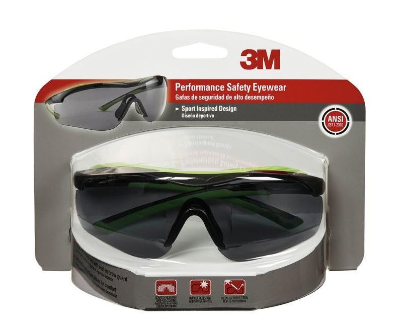 3M 47101-WZ4 Sport Inspired Performance Safety Eyewear, Gray‎ Anti-Fog Lens