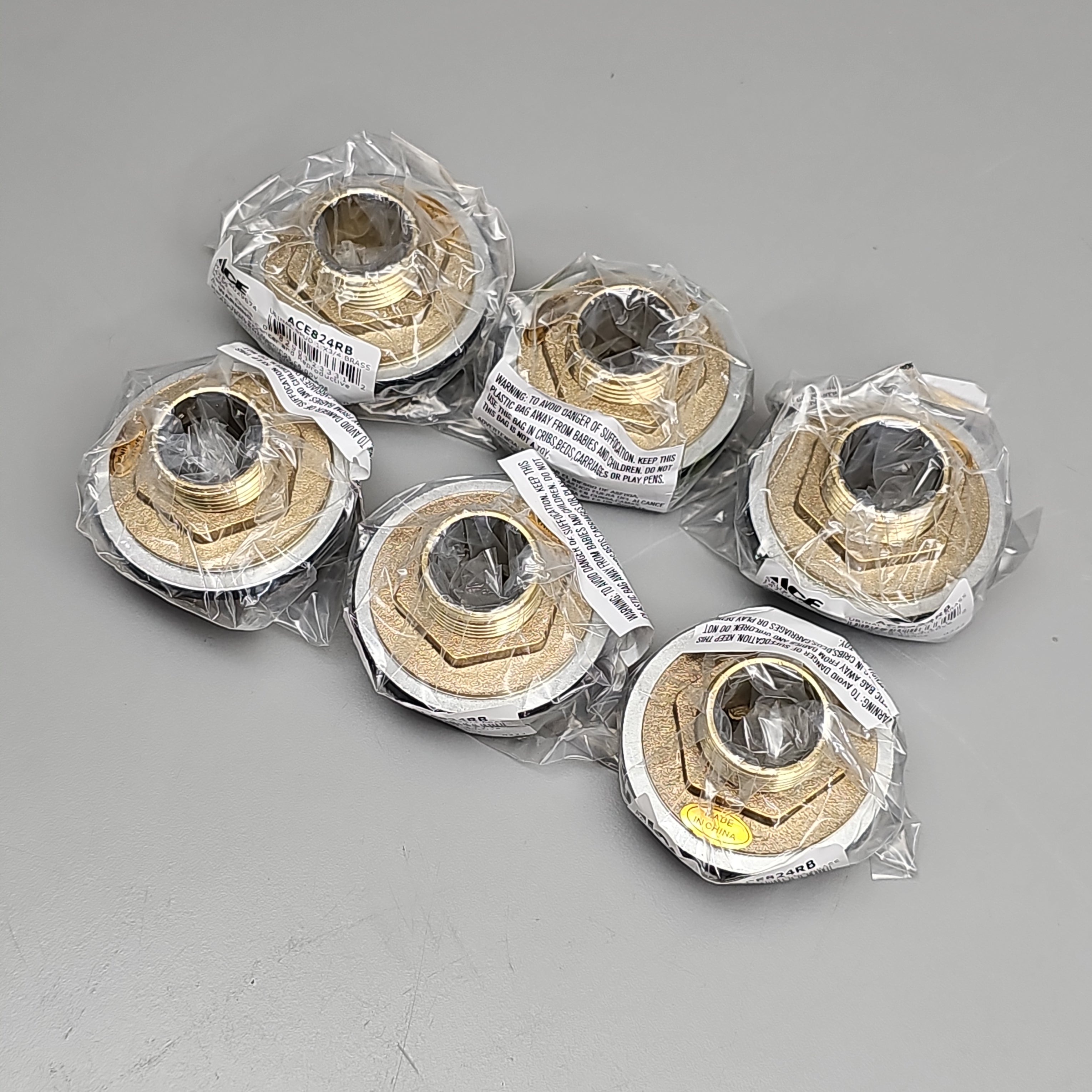 ACE Urinal Spud 1 x 3/4" Brass 6-Pk ACE824RB 4029674 (New)