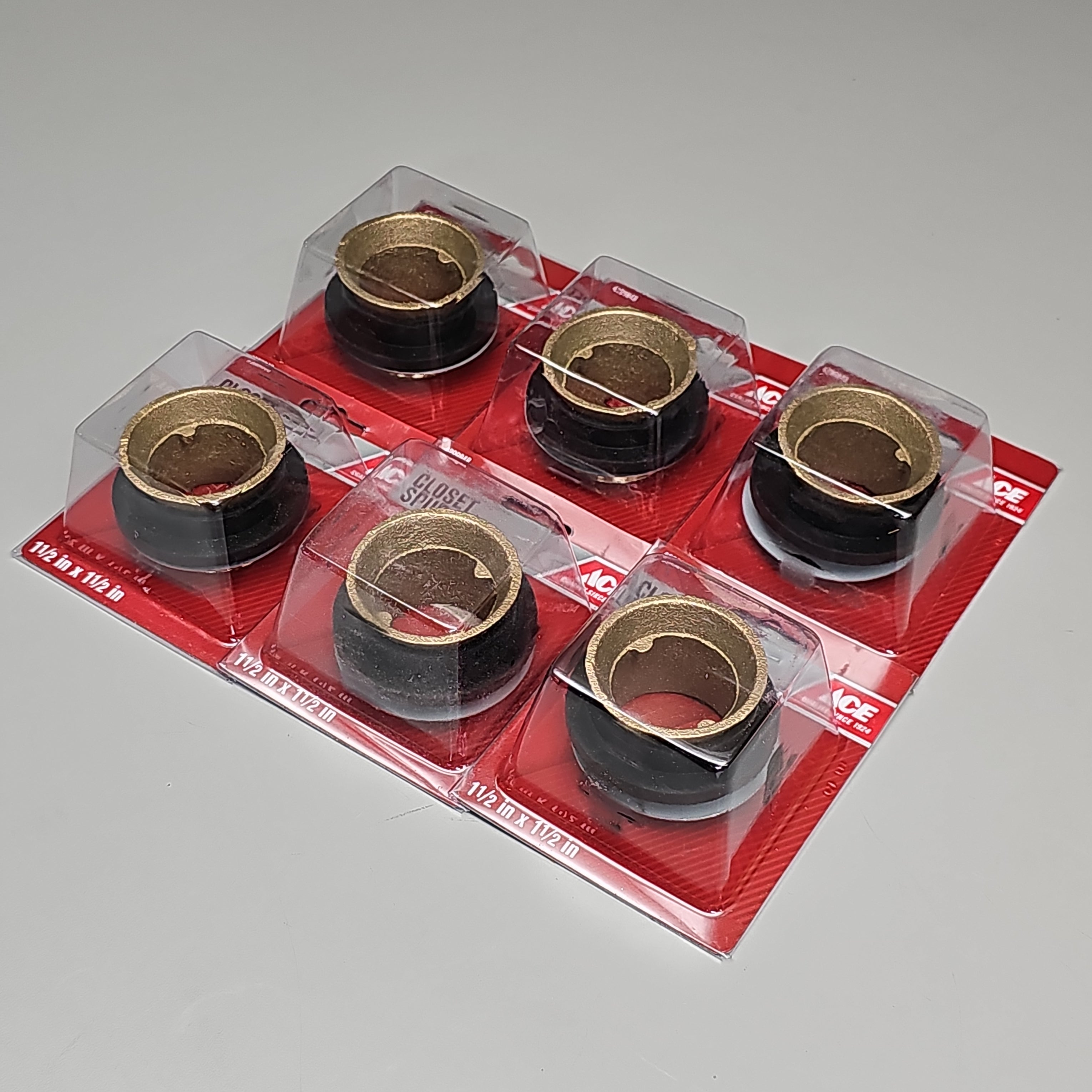 ACE HARDWARE Closet Spud 6-Pk 1.5" x 1.5" ACE827-RB 4299848 (New)