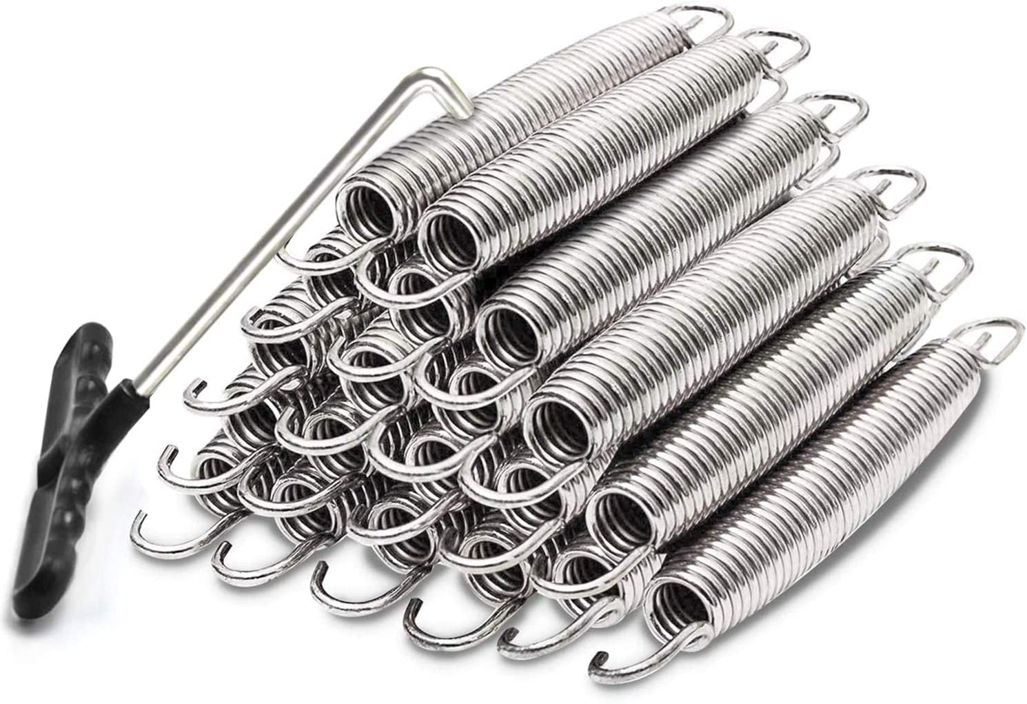 40 Pack 7' Trampoline Spring Galvanized Steel Replacement T-Hook, APL2076