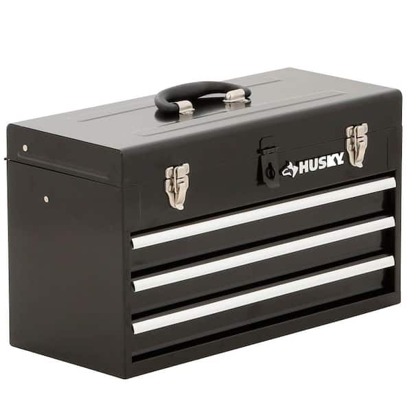 20 Inch Portable Metal Tool Box Storage 3-Drawer Lockable