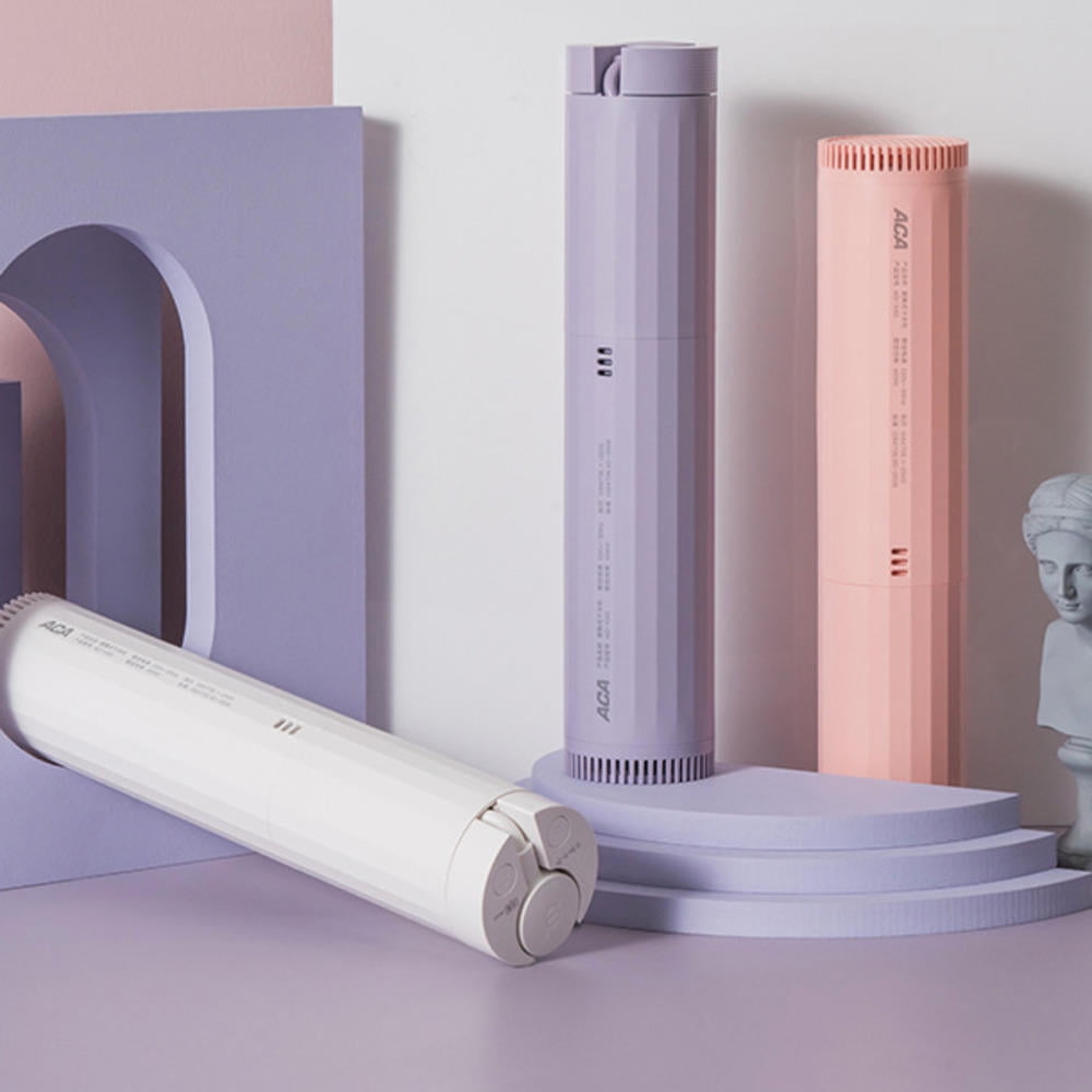 Angfeng Original ACA portable clothes dryer household small multifunctional portable warm quilt dryer travel dormitory clothes dryer(White)