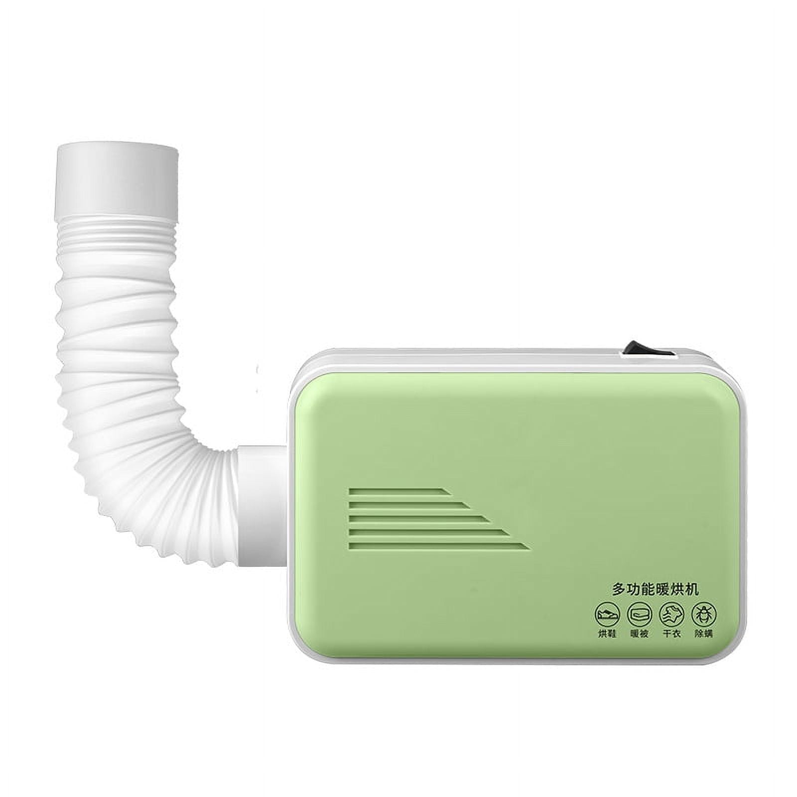 Alloet Mini Electric Clothes Dryer 800W Pet Hair Blower for Travel Home (Green 110v)