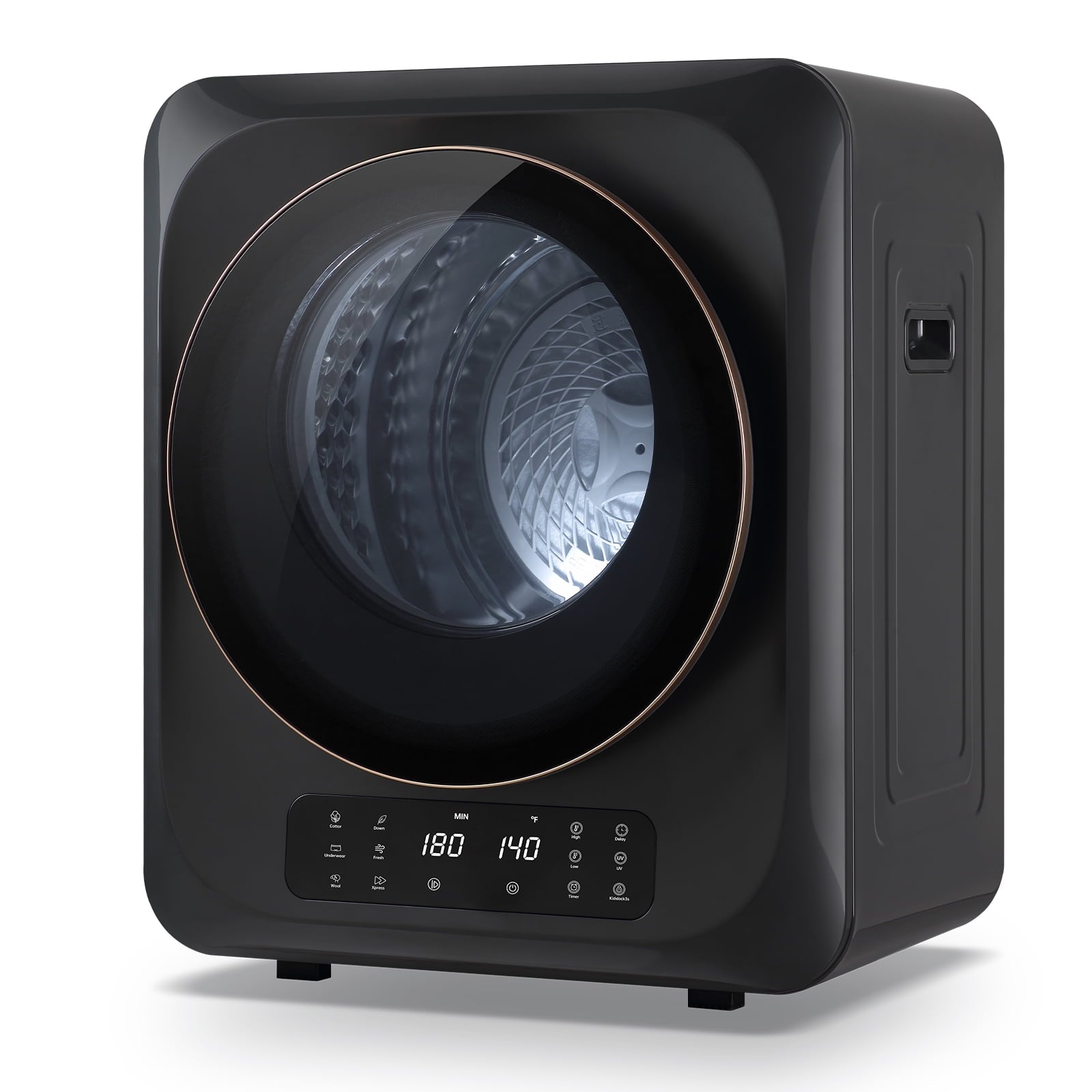 Auertech 850W. 1.6 Cu.ft. Electric Portable Dryer Compact Cloth Dryer. Stainless Steel Tub LCD Panel