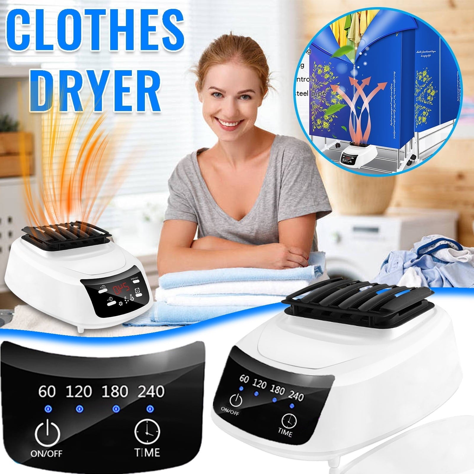 Augper Household Sterilizing Warm Air-Clothes Dryer Clothes Negative Drying Machine